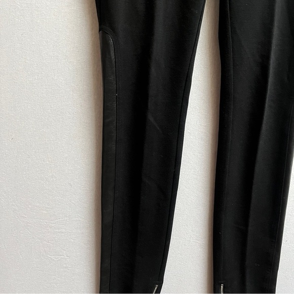 Barbara Bui Slim Fit Pants lamb leather blend Zipper hem Sz 29” - Picture 6 of 11